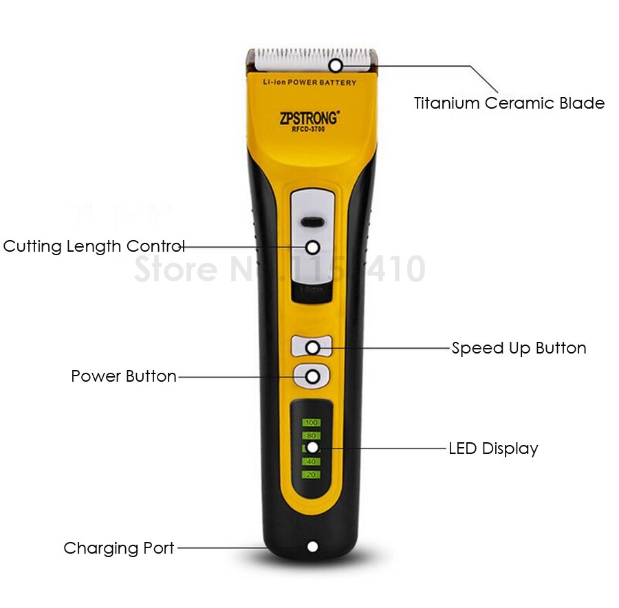 Electric Hair Clipper 25W Rechargeable Hair Trimmer for Men Baby Salon Hair Cutting Machine LED Display 110-220V