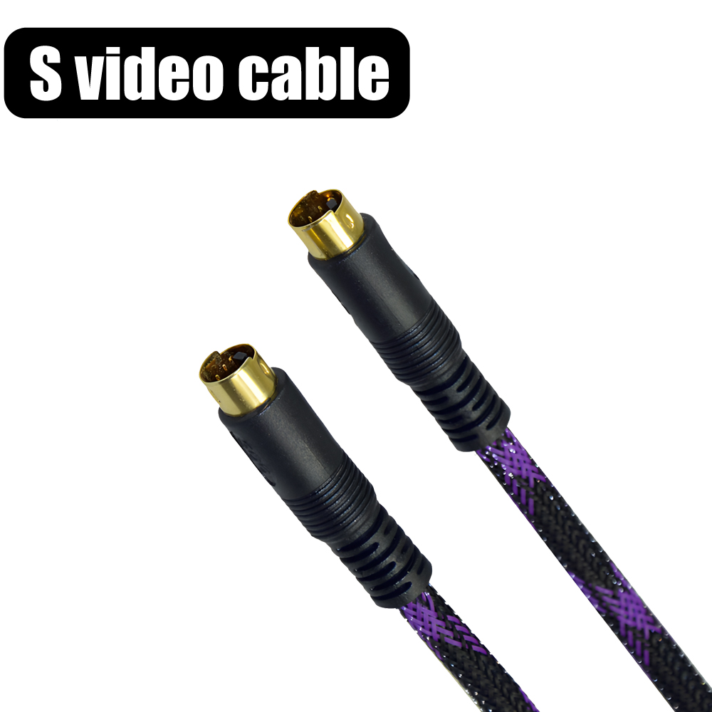 S-Video Cable S Video 4 Pin AV Cable 4P Male to Male computer connected TV cable For Project TV HDTV DVD VCR LCD S Video Cable