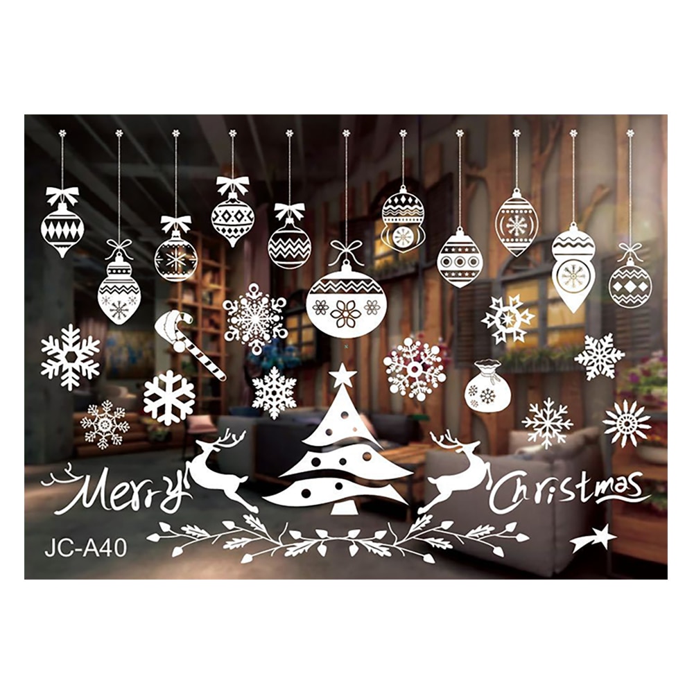 Christmas Decorations Christmas window stickers White Window stickers window dressing without trace window stickers: Default Title