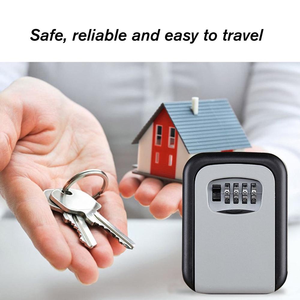 Alloy Code Lock Key Box Keysafe Password Security Code Lock Travel Security Padlock Key Storage Password Boxes LESHP: Silver
