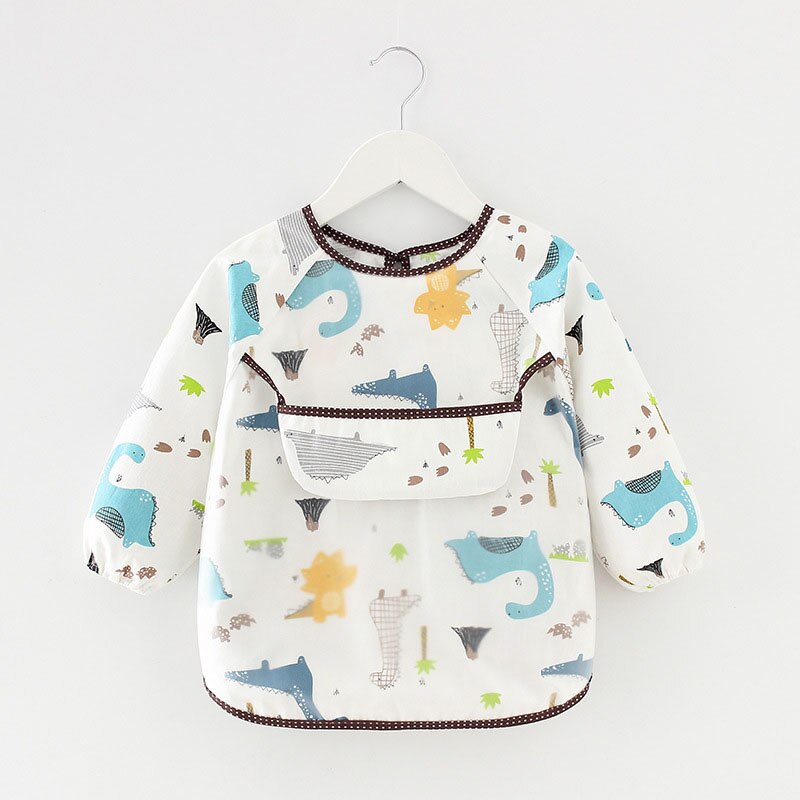 Bavoirs imperméables à manches longues pour bébé, mignon, imprimé lapin, dessin animé, tablier d'alimentation pour enfant en bas âge, fille et garçon: style4