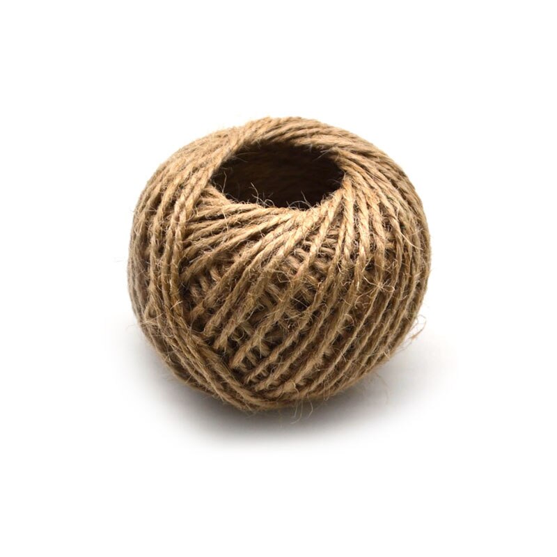 1Pc 12-20cm Christmas Wreaths DIY Handmade Garland Material Rattan Wreath for Christmas Party Door Wall Window Hanging Garland: 30m hemp rope