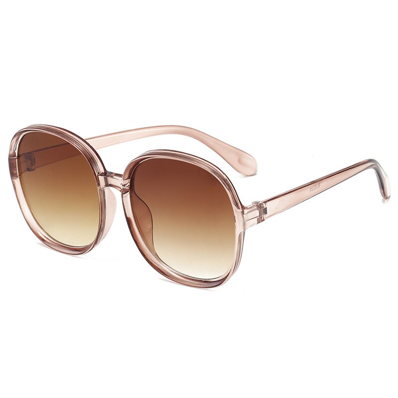 Runda retro solglasögon dam vintage solglasögon dam lyxmärke glasögon för kvinnor/män oculos de sol feminino: Brunbrun