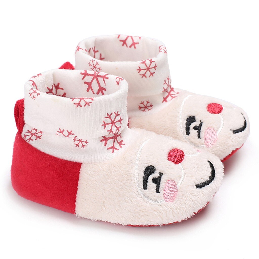 Kerst Baby Schoenen Kids Meisjes Jongens Firstwalk Flock Winter Warm Snowboots Zachte Bodem Antislip Katoen Buty Niemowlece hooler: 13