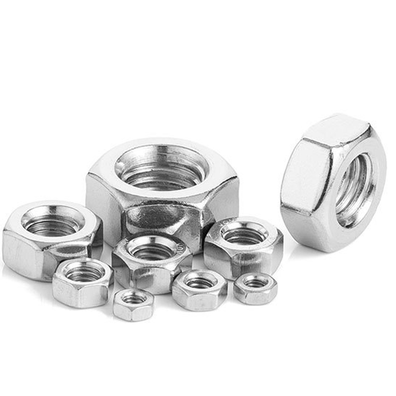 Écrous hexagonaux hexagonaux en acier inoxydable 304, 10 pièces/lot, DIN555 M2 M2.5 M3 M3.5 M4 M5 M6 M8 M10