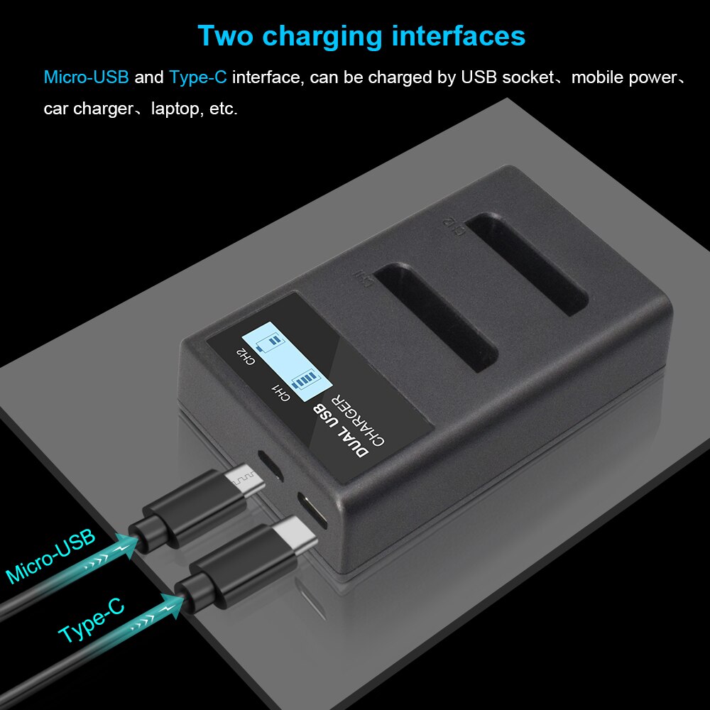 PALO Li-40B Li40B Li 40B Li-42B EN-EL10 ENEL10 NP-45B Camera Battery charger dual slot smart charger with LCD or LED