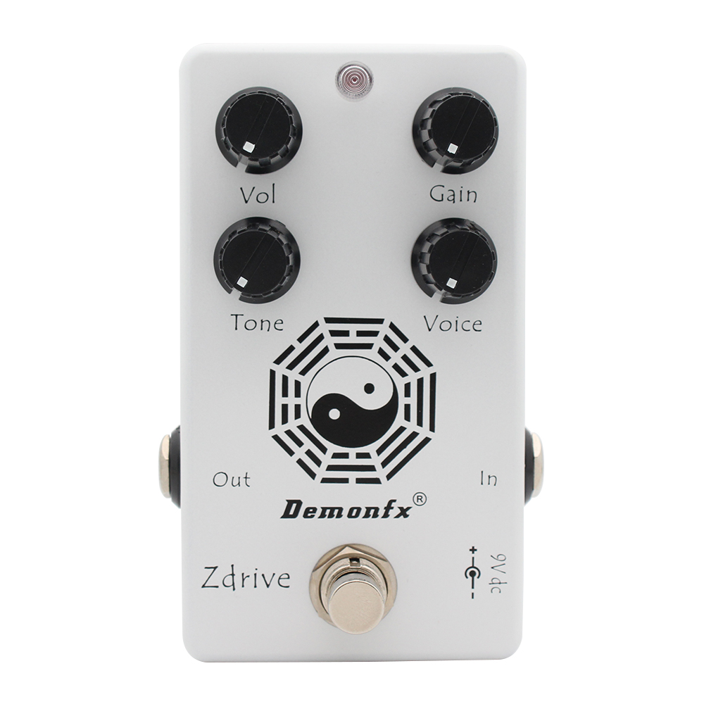 Compresor Demonfx/Overdrive/Booster Pedal de efectos de guitarra de con True Bypass: Blanco