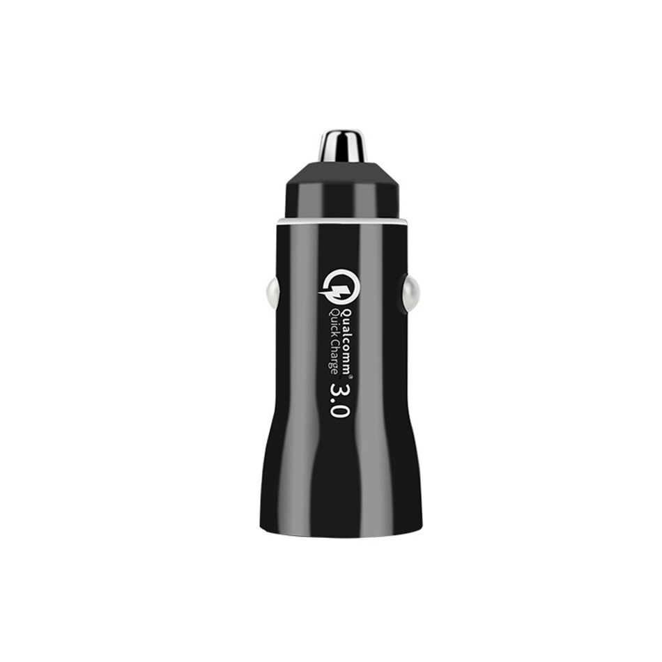 Mini cargador USB Dual para coche, dispositivo de carga rápida QC 3,0 3.1A para Xiaomi Mi9 Mi8 mi 8 9 A2 lite Redmi note 9 8 7 Pro: Black car charger