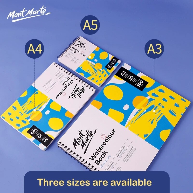 30 sheets A3/A4/A5 water color painting book traveling sketch book, hand-drawn graffiti book with watercolor paper Art Supplies