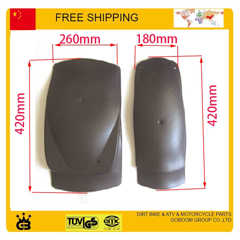 ATV GO CART mud guard fender support buggy Universal fit 110cc 150cc 200cc 250cc sports atv Rear front Fender Mudguards 4pc