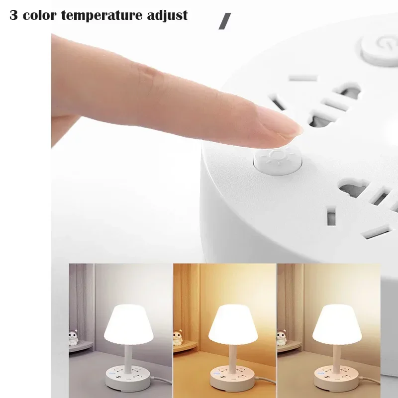 Lampada da scrivania con presa USB Striscia convertitore uno a più Striscia di illuminazione per luce notturna per camera da letto