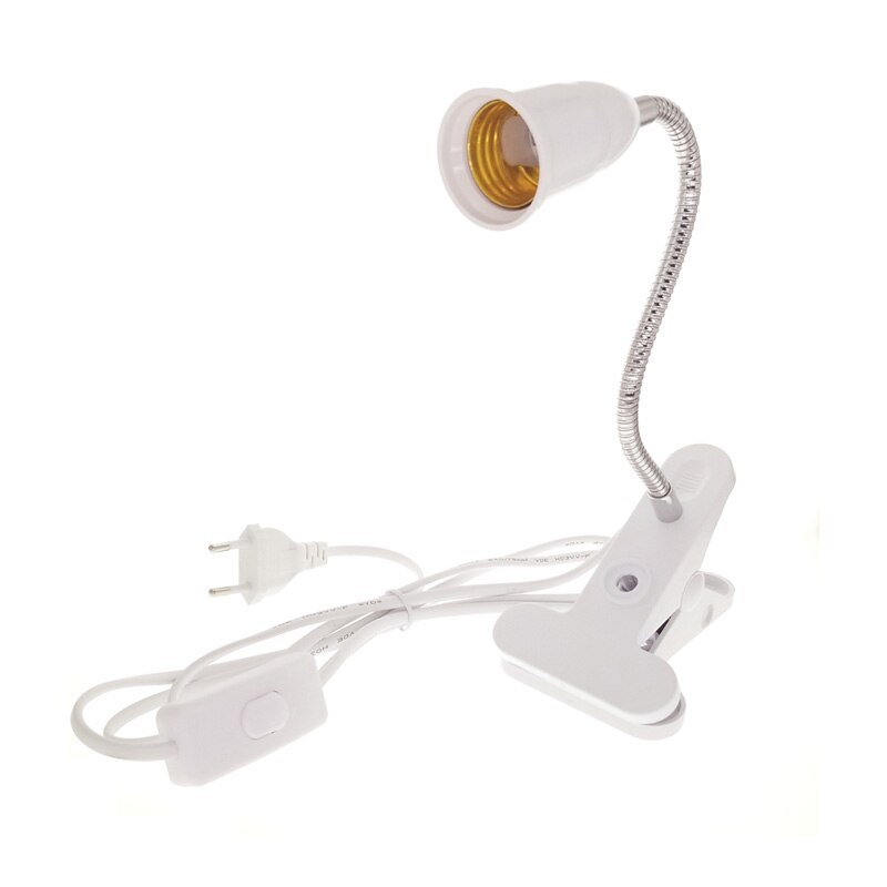 E27 Socket 1/2/3/5 tête Flexible pince à lumière avec interrupteur marche/arrêt support de lampe pour bureau lumière LED plante cultiver des ampoules Base ue Plug