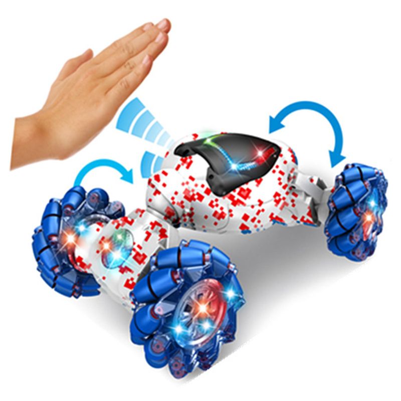 2.4G Gebaar Sensing Rc Stunt Auto Dubbelzijdig Rijden Vierwielaandrijving Auto Speelgoed Willekeurige Kleur
