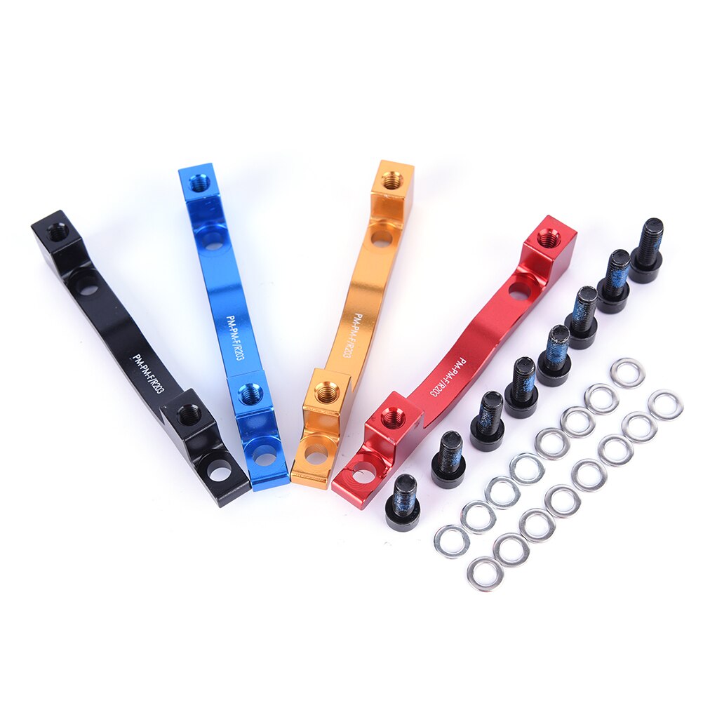 1 piezas de adaptador de freno de disco de bicicleta de montaña de (adecuado para 203 rotores de rueda delantera y trasera)