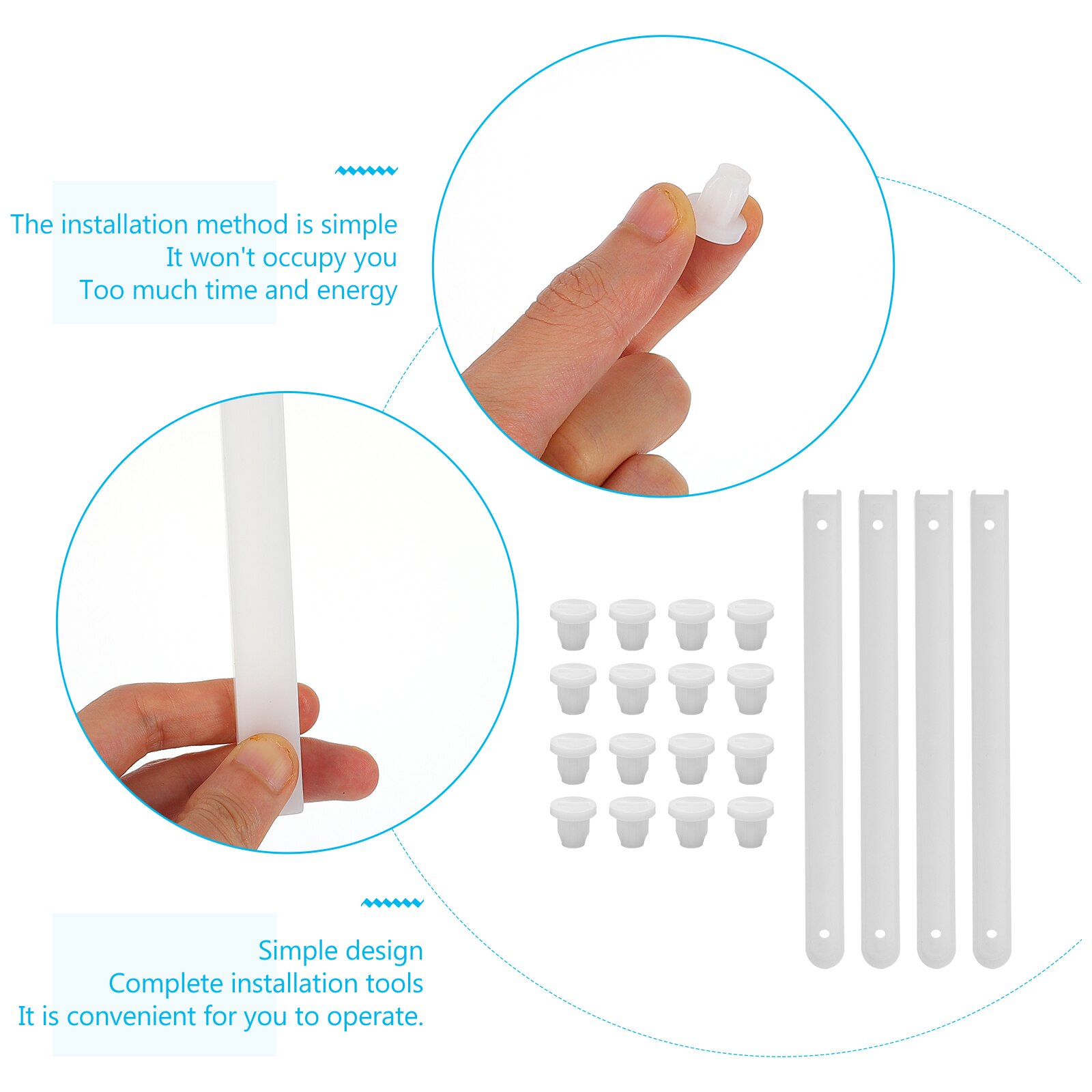 4 Sets Simple Drawer Guides Tracks Drawer Slide Tracks Drawer Slide Rails