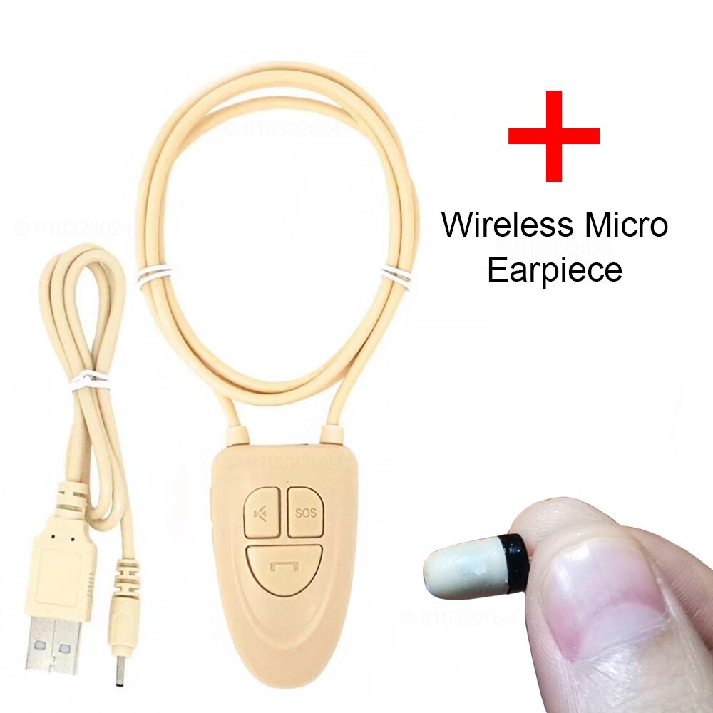 Tour de cou Bluetooth couleur peau pour Micro écouteur sans fil: Neckloop Full Set