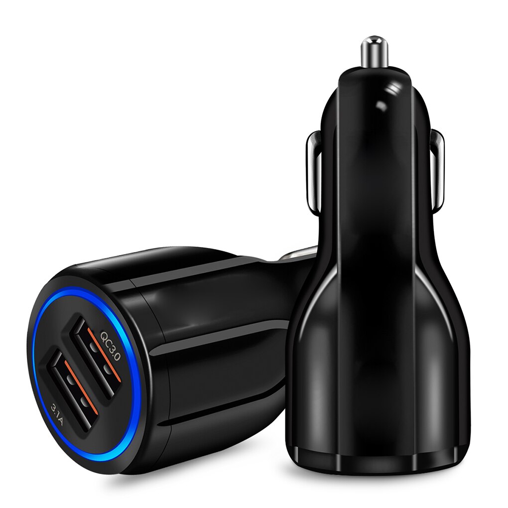 Mini Draagbare 3.1A Dual Usb Auto-oplader Sigarettenaansteker Gps Mobiele Telefoon MP3 Pda Bluetooth Headset Oplader