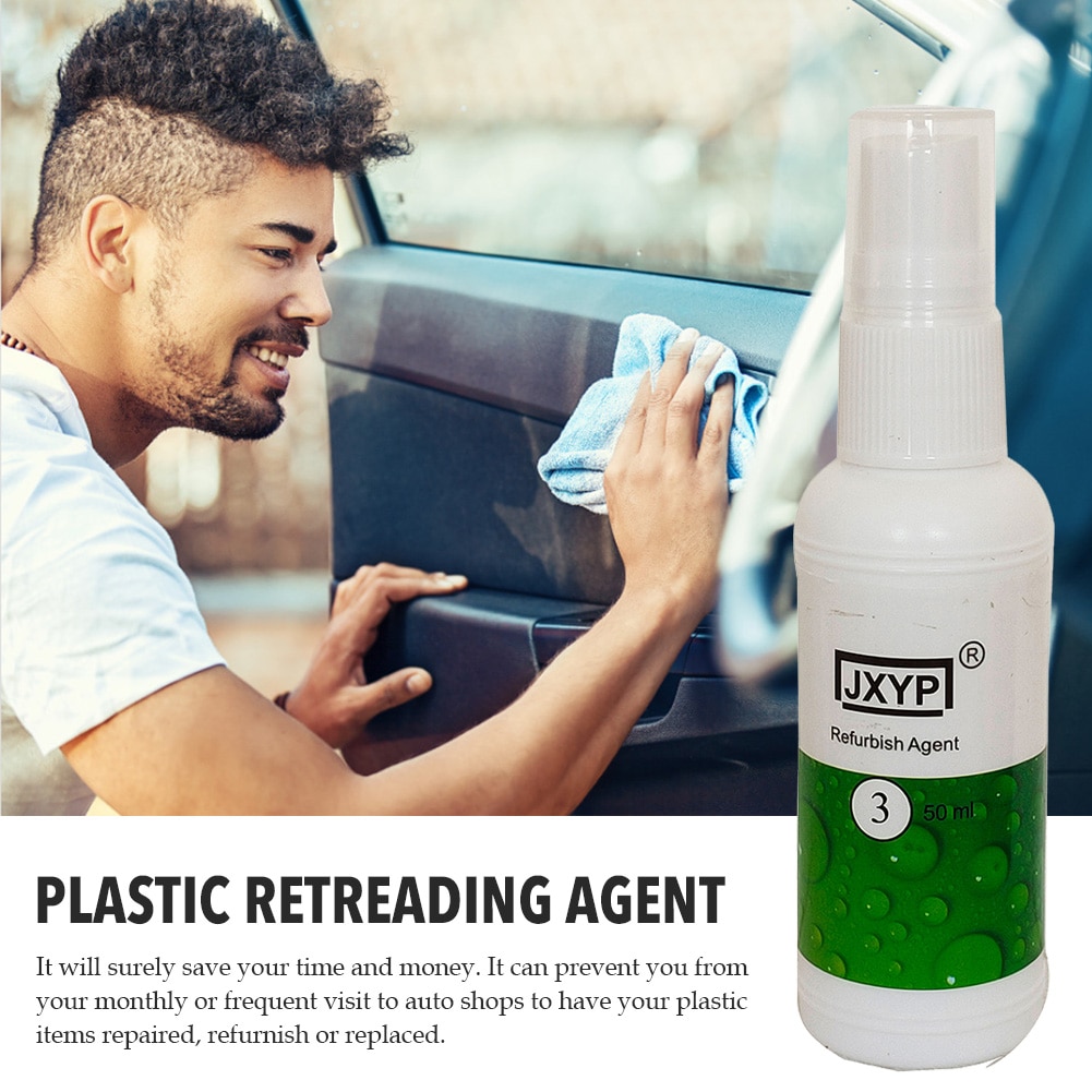 50mL Auto Plastic Parts Retreading Agent Wax Automotive Interior Auto and Plastic Renovated Coating Paste Maintenance Agent