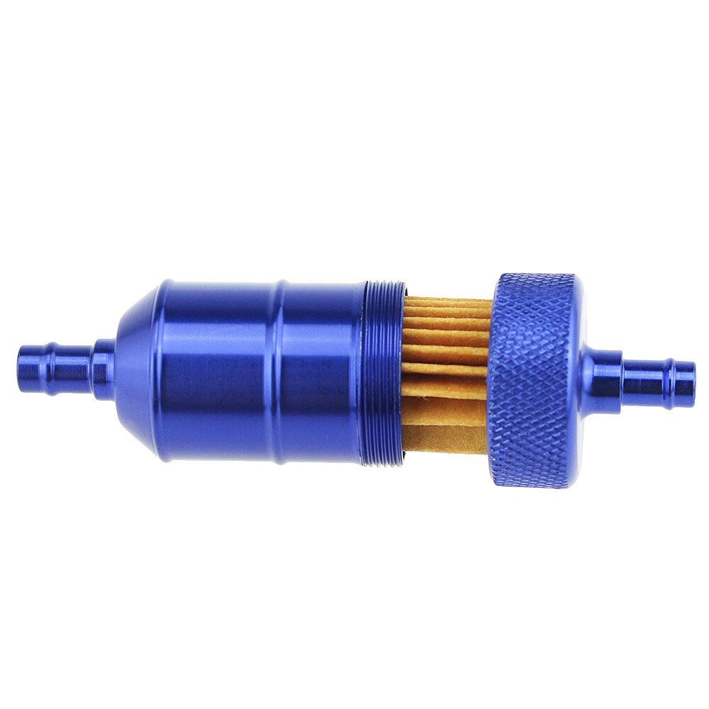 Filtro de combustible de aluminio lavable para motocicleta, reutilizable, 1/4 pulgadas, 6mm