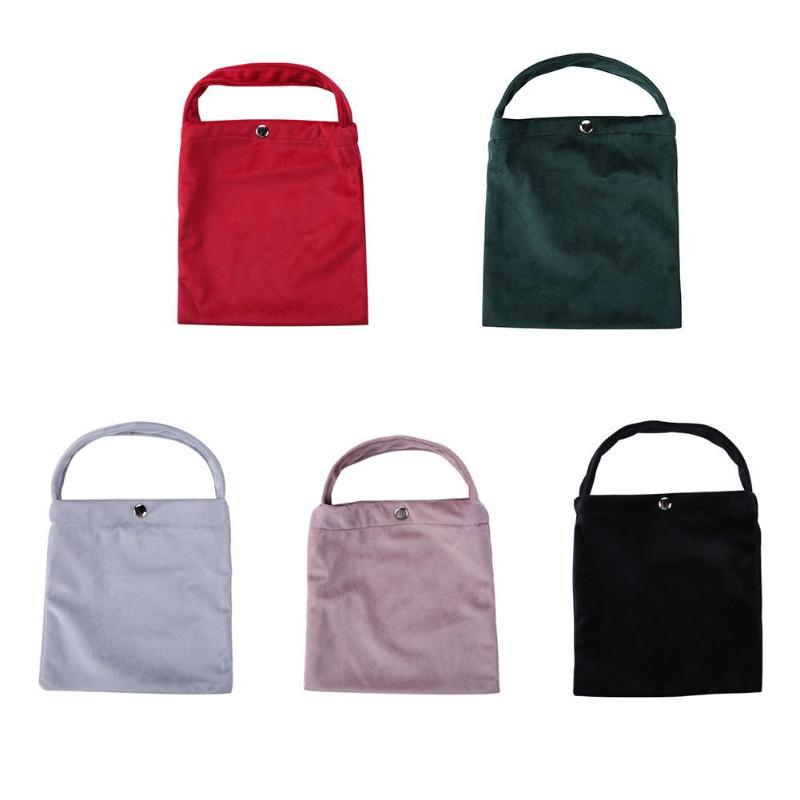 Baby Groceries Toys Portable Smooth Nordic Style Velvet Toy Storage Bag Pretend Play Pocket Handbag Dust Bag