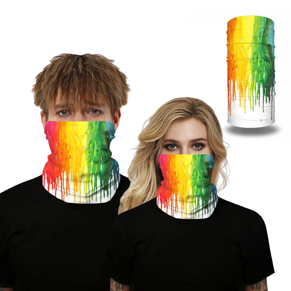 Tie-Dye Gradiënt Afdrukken Mannen En Vrouwen Beanie Hoofdband Hood Masker Hals Gaitere Sjaal Stof Vierkante cap Trend