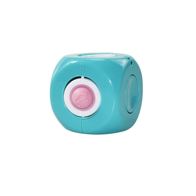 Roterende Magische Bonen Cube Vingertop Fidget Speelgoed Kids Volwassenen Stress Spin Kraal Puzzels Kinderen Onderwijs Intelligentie Speelgoed: cyan blue 1pc