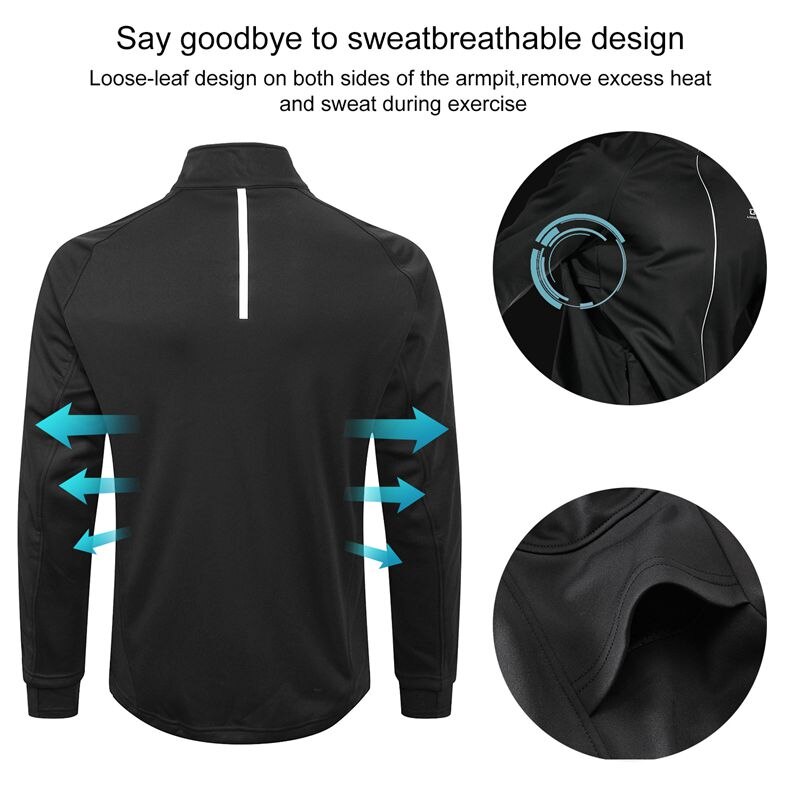 Veste de cyclisme en polaire pour hommes, vêtements de Sport, coupe-vent, thermique et , pour vtt, vélo, LM8607