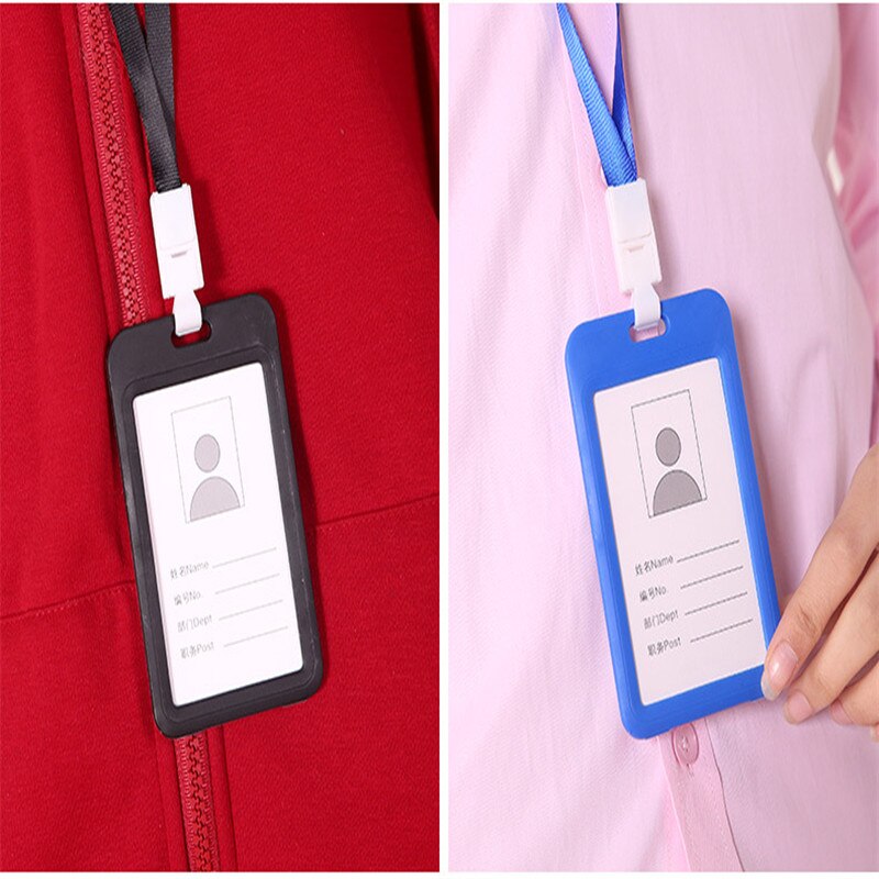 805 Multicolor Name Credit Card Holders Bank Card Bus ID Identity Rope Badge Holder School student office Supplies