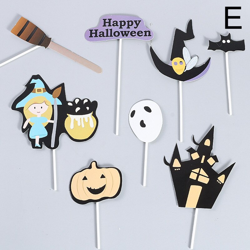 Decoración Para tarta de Halloween, signo de inserción, decoración para de Halloween, decoración para tarta, postre, calabaza: E