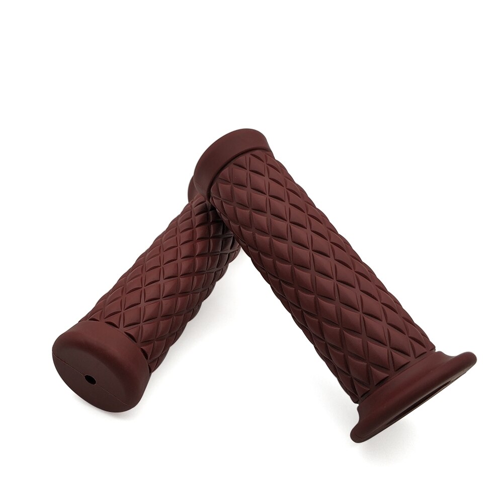 Universal classic 24MM 22MM Rubber Handle Motorcycle Handlebar For Honda CB400SF CBR650R CB650R CB125R CBR900RR: Deep red