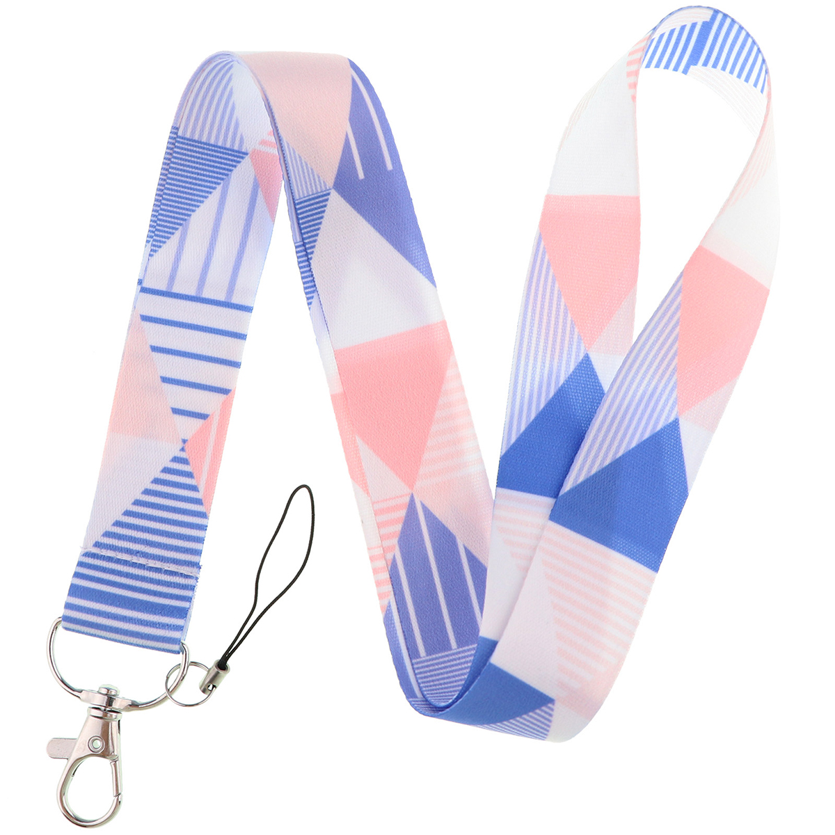 Minimalism Lanyard Colorful Print Neck Strap for key ID Card Cellphone Straps Badge Holder DIY Hanging Rope Neckband Accessories: Rose Red