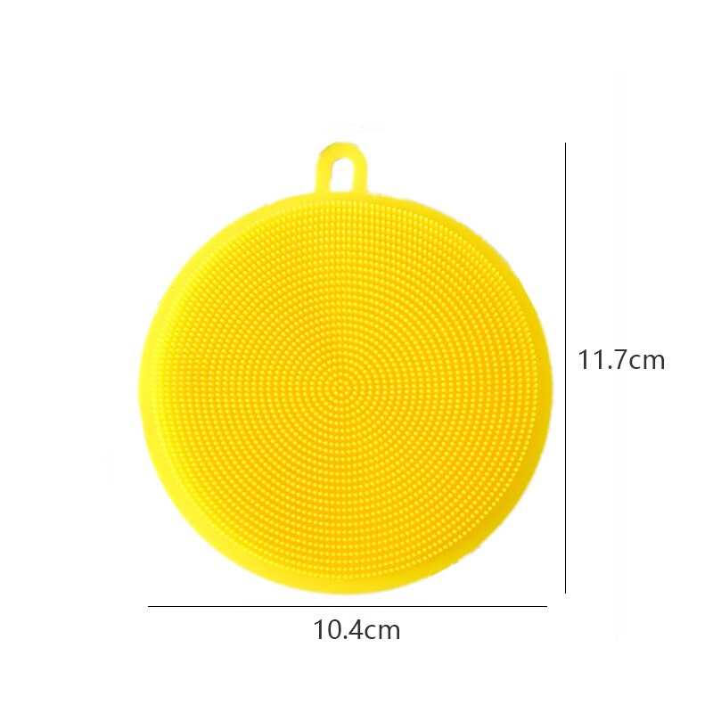 Multifunctional Silicone Brush Kitchen Dishwashing Sourcing Pad Decontamination Pot and Bowl Cleaning Brush Anti Table Mat: 10