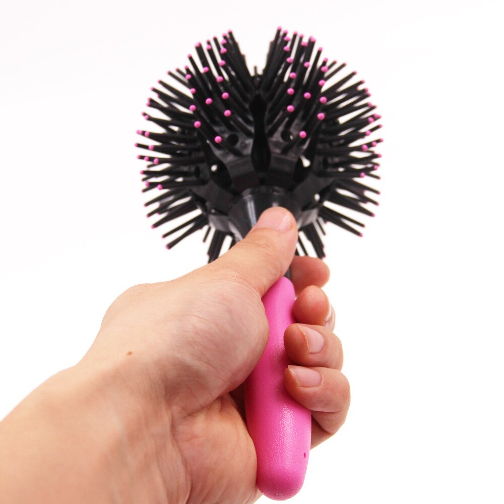 3D Round Hair Brush Hair Comb Salon Make Up 360 Degree Ball Styling Tools Detangling Hairbrush Heat Resistant Women Comb