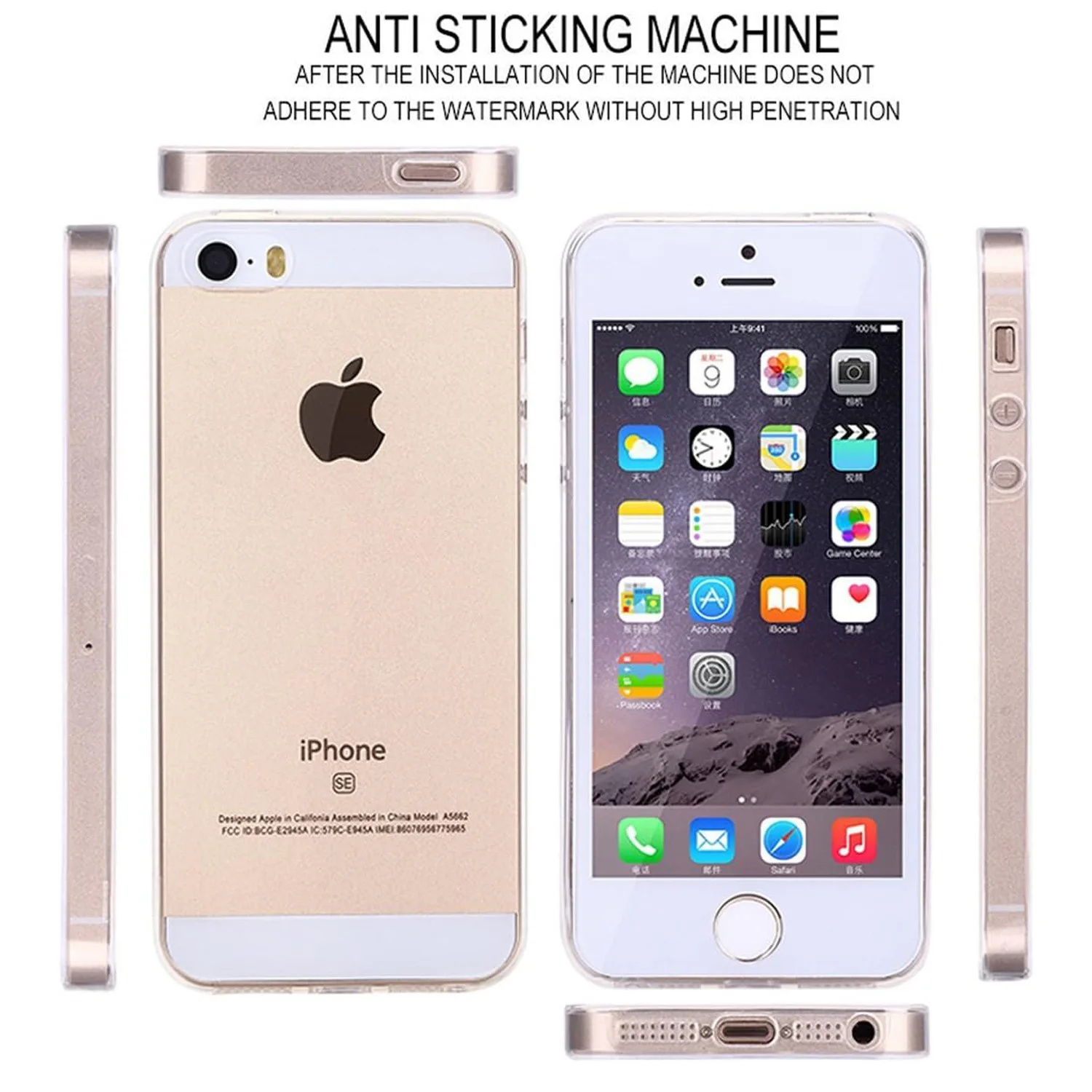 Cover in silicone trasparente morbido TPU per iPhone 5S SE 2016 SE 2020 SE 2022 iPhone 6 7 iPhone 8 Custodie Coque trasparenti