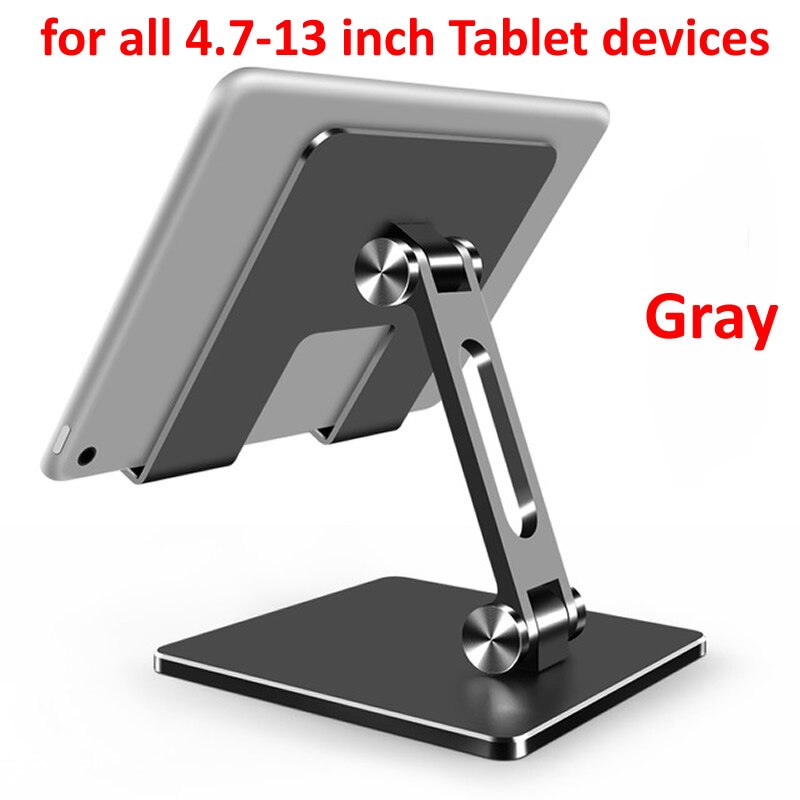 Tablet Stand Desktop Verstelbare Standaard Opvouwbare Houder Dock Cradle Voor Ipad Pro 12.9 11 10.2 Air Mini Samsung Xiaomi huawei: MT134 Gray