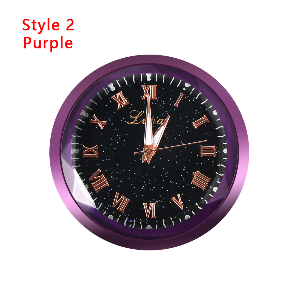 1PC Mini Auto Ornament Klok Stick-On Quartz Analoge Horloge Auto Styling Interieur Decoratie Tool Accessoires