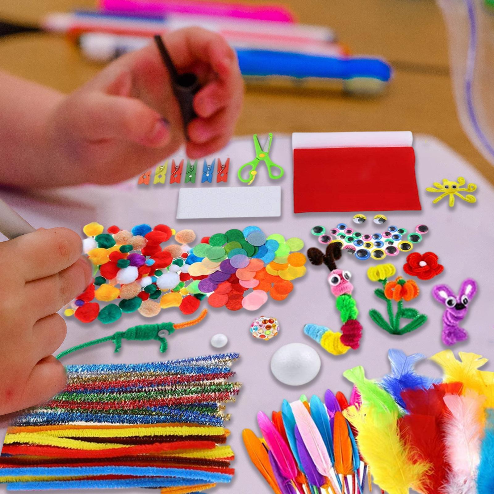 400-Pack Complete Craft Supplies &amp; Materials Make Your Own Puppet Making for Kindergarten Boy Girl Kids DIY Projects School