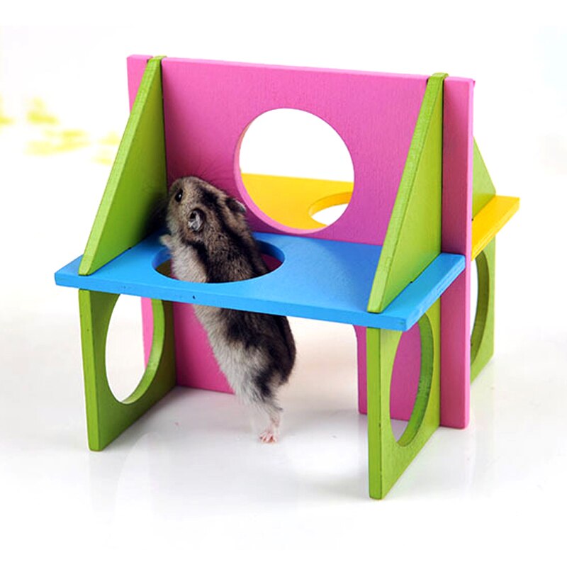 Guinea Pig Toys Syrian Hamster Chews	hamster Fun Gym Djungarian Hamster Wooden Toy House Small Pet Mice Accessories For Hamsters