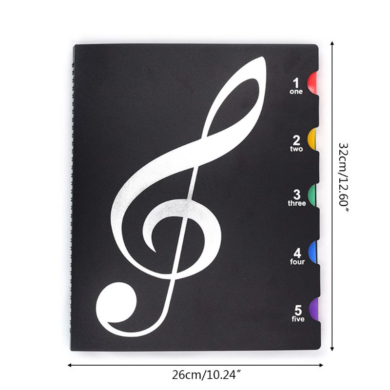A4 musikbogsmapper klaver multifunktionsscore praktisk filholder