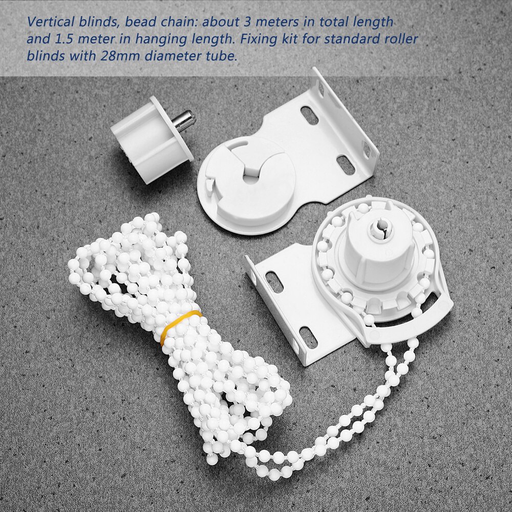 VORCOOL 1 Set Roller Shade Blind Beaded Chain Cord Clutch with Metal Core Roller Shade Blinds Connectors (White)