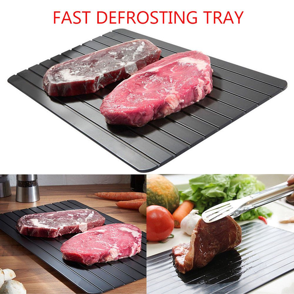 quick defrost tray plate kitchen defrost meat food safety tool steak thaw plate