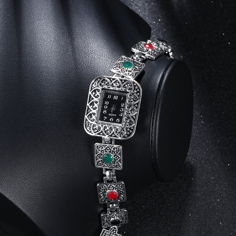 À la argent 925 Bracelet montre pour femmes bijoux personnalité cristal résine filles couleur Bracelet dame Quartz montre accessoires