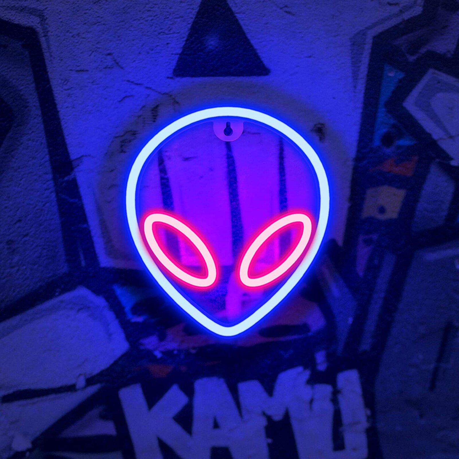 Creatieve Alien Patroon Led Nachtlampje Decoratieve Neon Lamp Voor Slaapkamer Woonkamer Feestartikelen