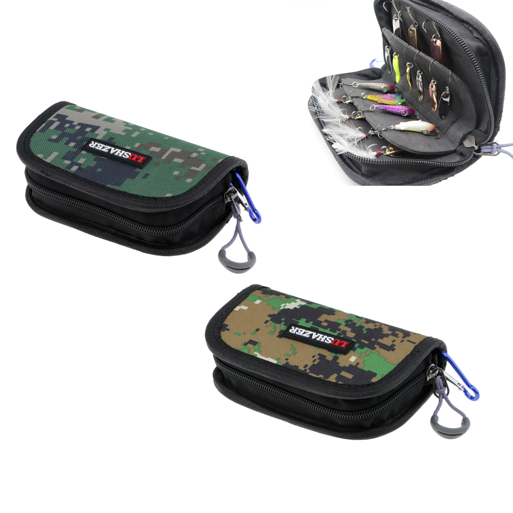 Multi-Purpose Durable Fishing Spoon Lures Tackle Bag Case Spinner Box Waterproof Attach to Vest Backpack Nylon Fabric Spoon Bag