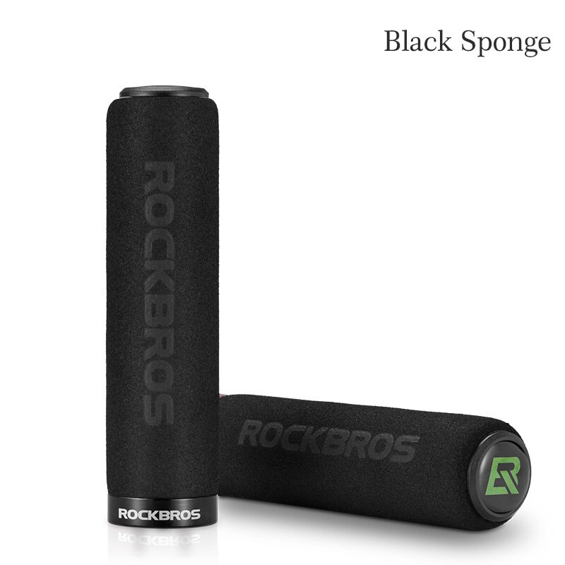 Rockbros bike grips mtb silikon svamp styre sykkel grep manopole mtb grips sykkel tilbehør 2 stiler 4 farger: Svart svamp