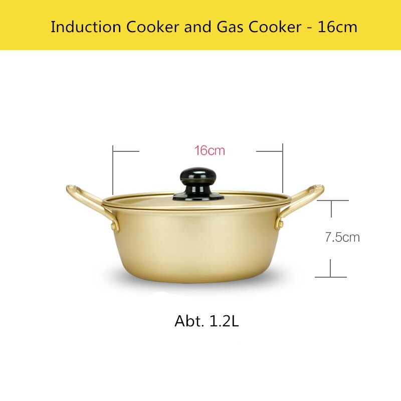Ramen Topf Nudel Herde Aluminium Koreanische sofortig-nudeln Topf: 16cm