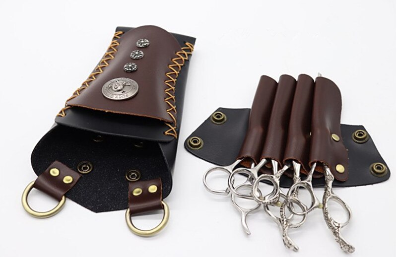 Estojo organizador para barbeiro profissional, bolsa retrô para penteado em salão de beleza