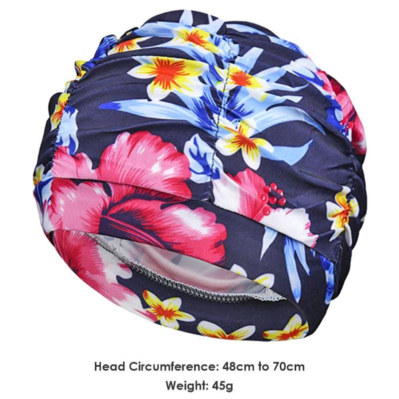 Duurzaam Zwemmen Hoed Multifunctionele Dames Badmuts Lang Haar Badmuts Elastische Draperen Badmuts Voor Zwemmen Zwembad: E