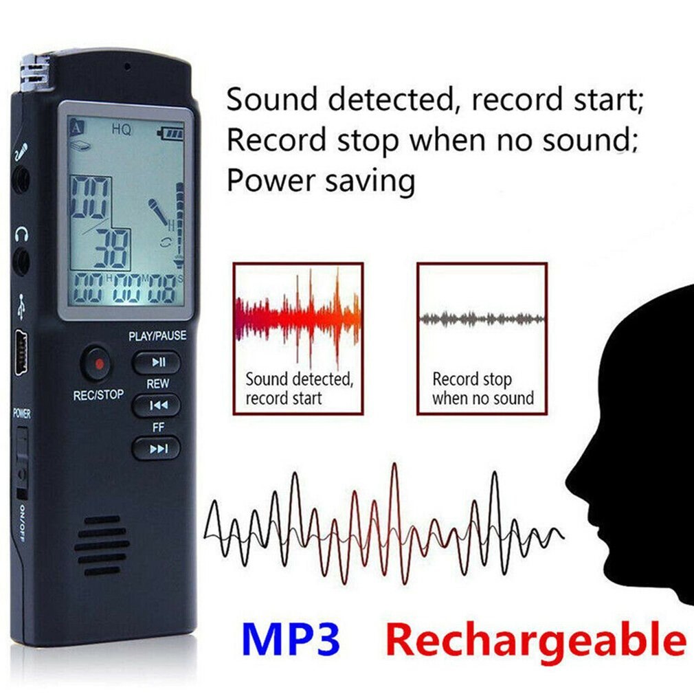 8 Gb/16 Gb/32 Gb Voice Recorder Usb Professionele 96 Uur Dictafoon Digitale Audio Voice Recorder Met wav, MP3 Speler