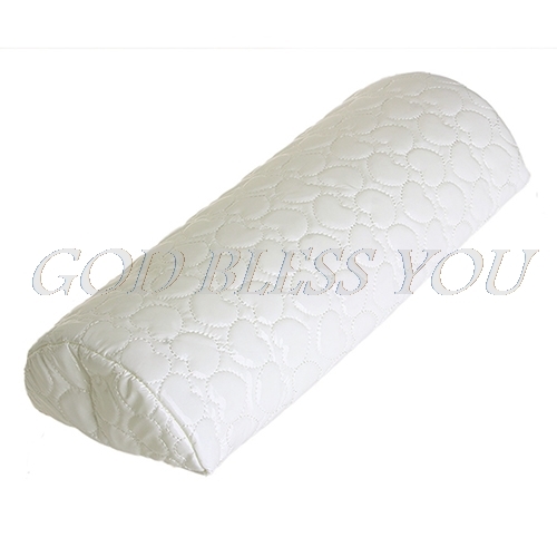 Cojín semicircular para manicura, cojín con reposabrazos para las manos, de Arte de uñas, cuidado de manicura, Color opcional,: Blanco